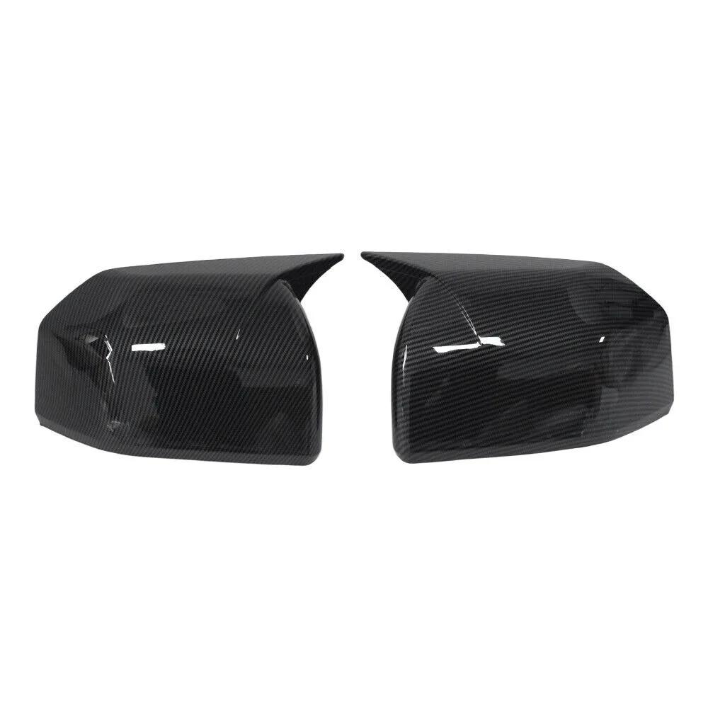 For Ford F150 F-150 2015- Car Sticker Rearview Side Mirror Cover Wing Cap Exterior Door Rear View Case Trim Carbon Look