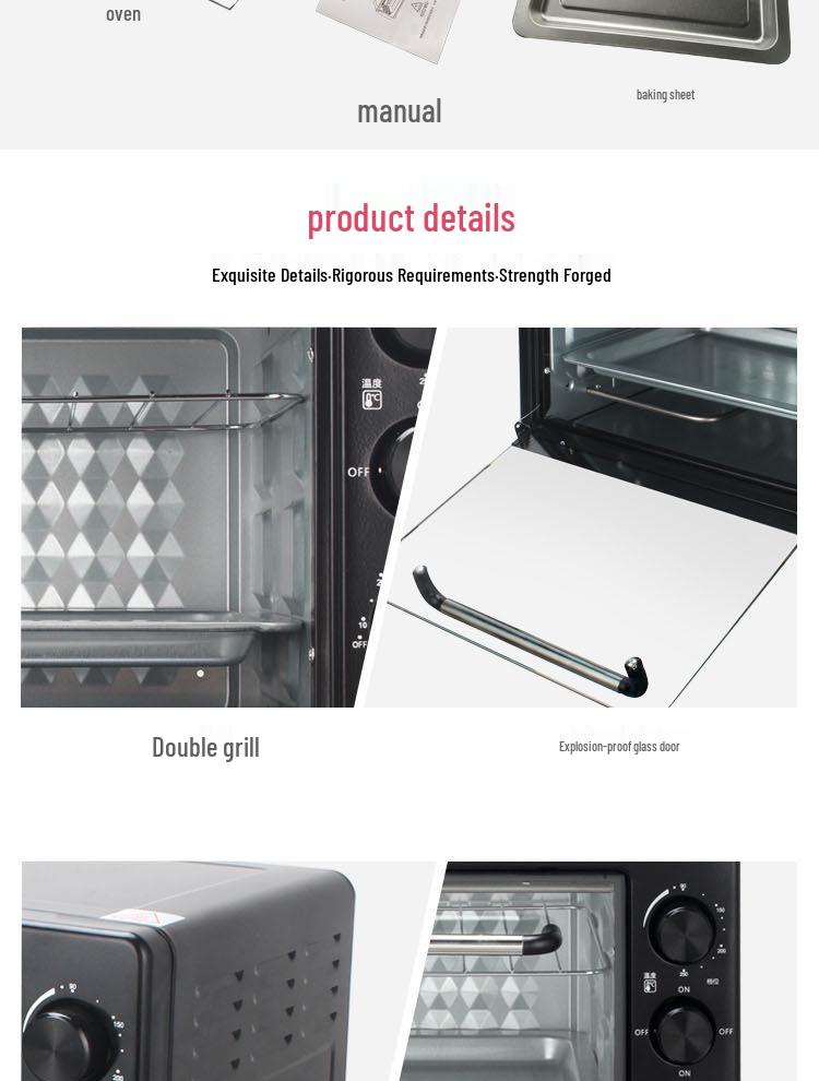 SINKO 22L Electric Countertop Oven: Automatic, Large Capacity, Multifunctional Baking and Cake Oven for Home Use