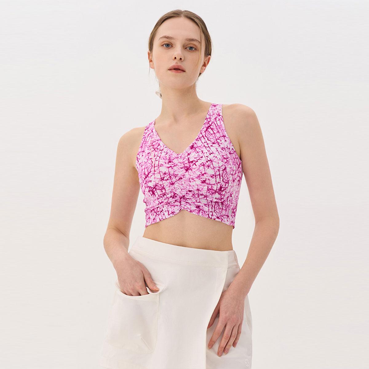 Witte Euro Jersey Shirred Bra Top Htwtb4I11T Pink/M