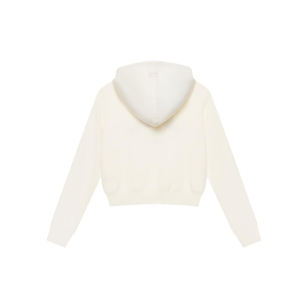 New MLB Preppy Style Collection New York Yankees 24FW Knitwear Knitted Fabric Cardigans Women's Cream 3FKPV0144-50CRS