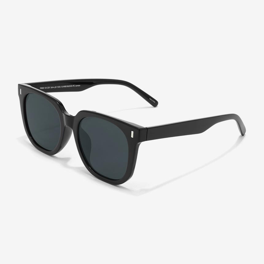 Seutailwokeu Classic Square Sunglasses Style Work Tr90-10 C1_Black Unisex Horn-Rimmed Daily Wear