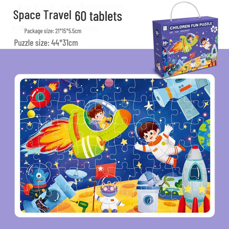 Kids' Large Piece Jigsaw Puzzle Box for Ages 3-6: Perfect for Kindergarten, Holiday Gifts, and Early Learning