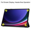 For Galaxy Tab S9FE Plus 12.4inch Tablet Case Tri-Fold Ultra-Thin Stand X610 Tablet Cover