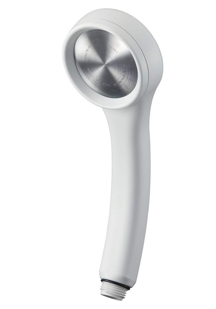 SANEI společnost Sanei Sprchová hlavice s faucetem Rainy Basic, úspora vody, ultra jemný průtok vody, zvýšená hybnost, sprchová deska z nerezové oceli, bílá