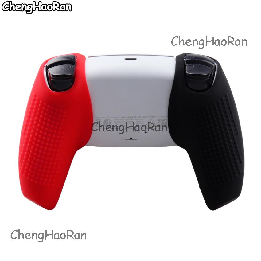 ChengHaoRan For PS5 Split Silicone Case Sleeve with Antiskid Particles for PS5 Controller Cover Skin Silicone Case