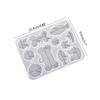 Bone Shaped Tag Silicone Resin Mold Kit with for Key Rings for DIY Crafts Jewelr