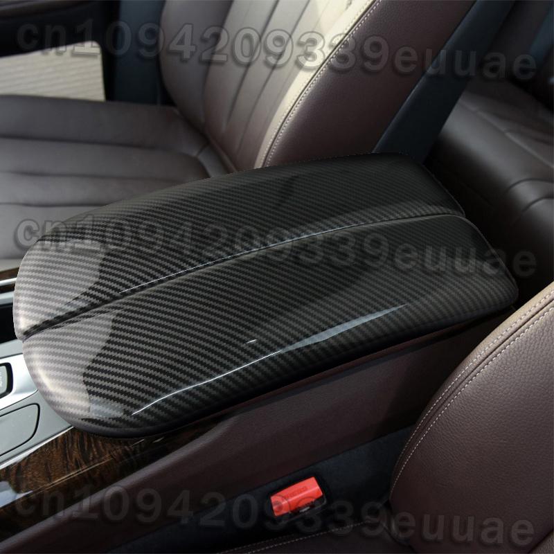 For BMW X5 X6 X7 E70 E71 F15 F16 G05 G06 G07 ABS Carbon Fiber Car Styling Center Console Lid Armrest Box Trim Protective Cover