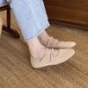 Leather Retro Mary Jane Soft-soled Beanie Shoes Women's Autumn 2025 Soft-soled Commuter Women's French One-word Buckle Shoes Tide