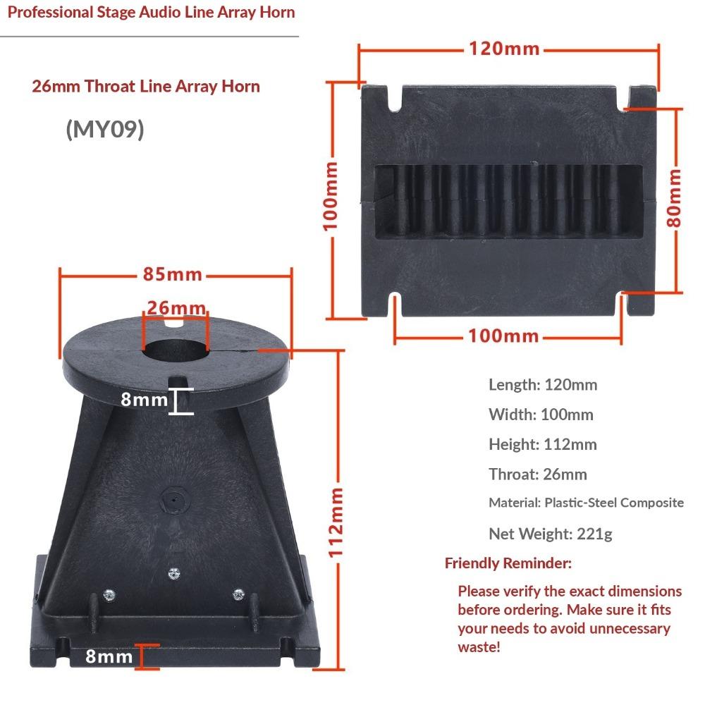 1Pcs Wide Coverage Angle Tweeter Horn Wave Guide  for Public Address System and Car Audio