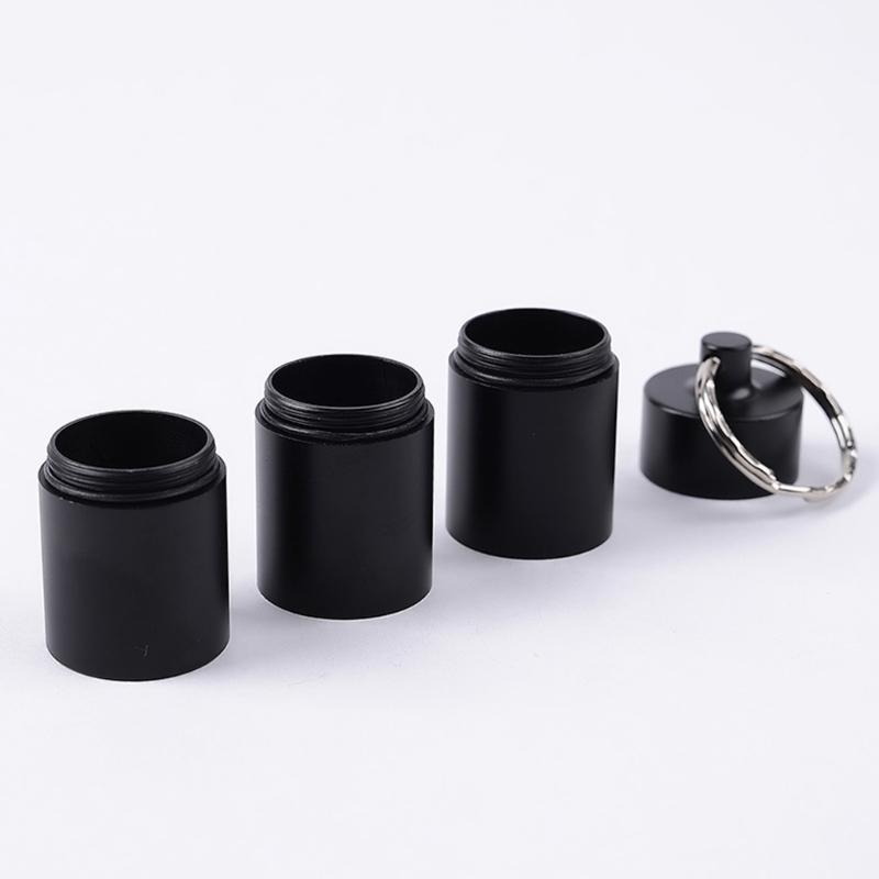 Stopy Aluminium Pudełko na Pigułki Wodoodporne Pudełko na Leki Etui Breloki Uchwyt Pojemniki Butelki 3 Komory Małe Buteleczki na Leki