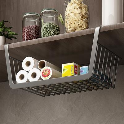 Hanging Net Basket Home Large Capacity Hanging Under The Cabinet Storage Shelves Spice Dishes Storage Pantry Kitchen Organizer