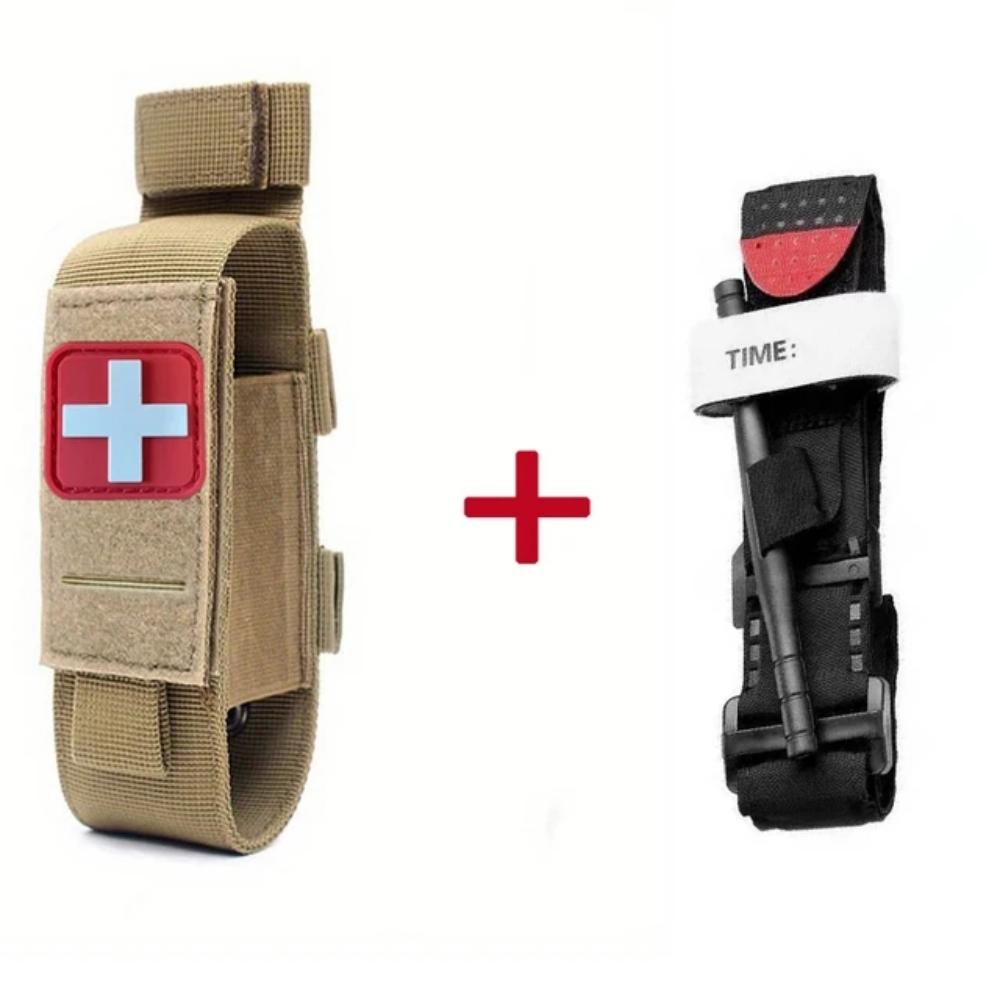 2pcs Tactical First Aid Kit, MOLLE Tourniquet, Survival Kit, Nursing Bracket, Medical Equipment, Outdoor Equipment Kit,