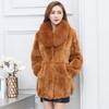 Winter Thick Plush Warm Clothes Big Size 4XL Overcoat Faux Fur Collar Fashion Ladies Coats Furry Female Coats Soft