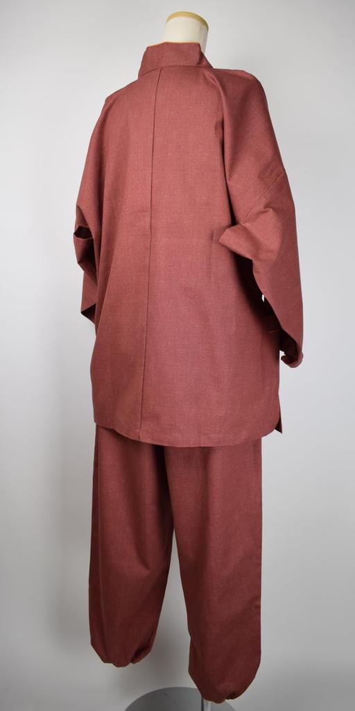 [Berry Berry] Women's Samue (Japanese workwear) - Made in Japan - Cute Cotton Work Clothes - Stylish 100% Cotton - Pink with Orange Piping