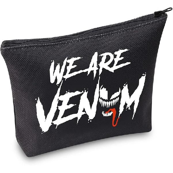 BWWKTOP Spider Hero Cosmetic Makeup Bag Villain Movie Fans Gift We Are Venom Makeup Zipper Pouch Bag (WE ARE VENOM) WE ARE VENOM