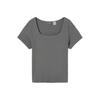Levis Casual Comfortable Simple Slim Fit Knitted Short Sleeve T-Shirt Women Tops 003PU-0006