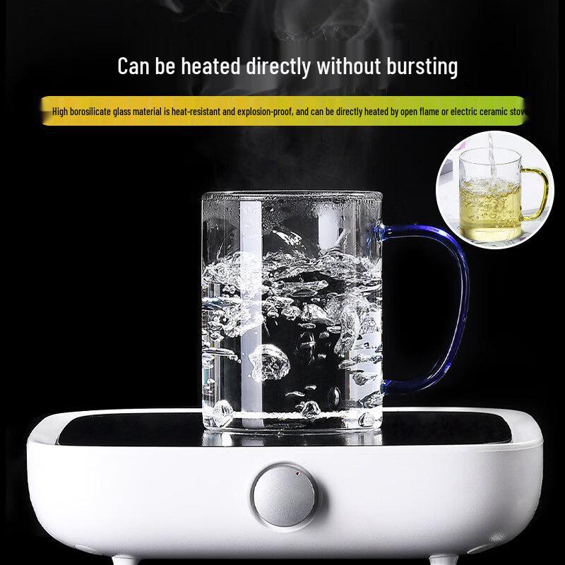 ZISIZ High Borosilicate Glass Cup with Handle