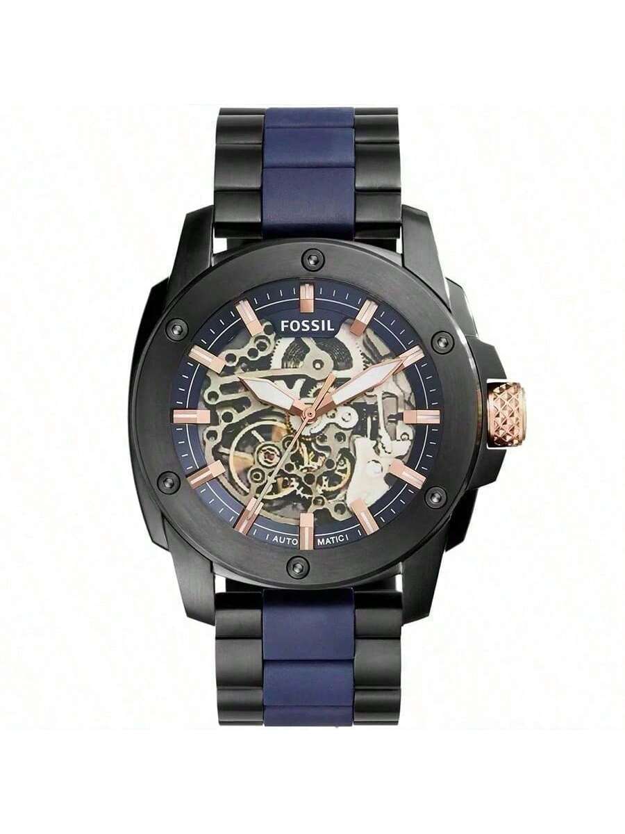 

Fossil Men s Quartz Stainless Steel Three-Hand Watch Stainless Steel Case/Scratch Resistant Glass Mirror ME3133 чорний