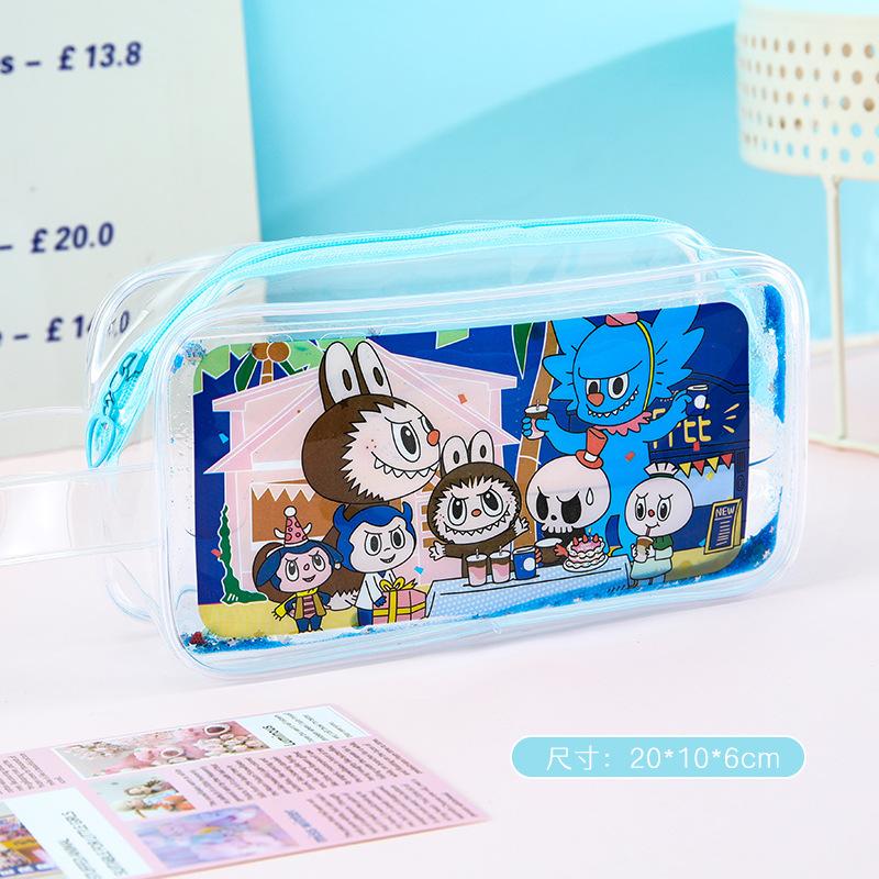 

2025 new quicksand elf pencil bag cartoon printing cute large-capacity waterproof storage bag