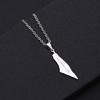 Vintage ISR PS Map Pendant Necklace Women Men Fashion Jewelry Gift
