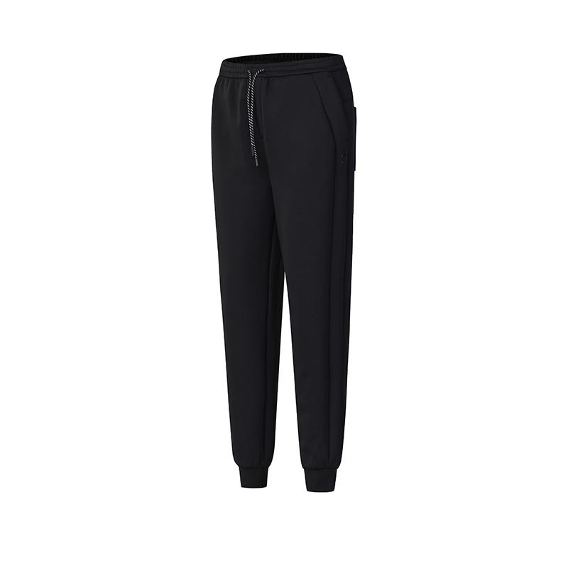 FILA Golf Series Fashion Classic Simple Casual Golf Versatile Comfortable Cuffed Knitted Sports Pants Women bottoms Deep-Black A11W615608FBK S