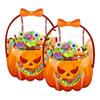 Reusable Clear Plastic Halloween Gift Pouches Halloween Containers for Candy Storage and Holiday Celebration