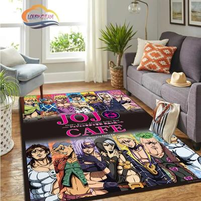 JoJo's Bizarre Adventure serie Stone Ocean Alfombra y tapete de anime para sala de estar, decoración de área grande, alfombra para sofá, felpudo para dormitorio.