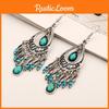 Bohemian Geometric Earrings With Glittering Stones For Ladies
