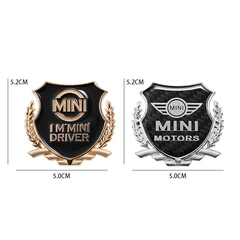 2Pcs Car Logo Metal Sticker Window Trunk 3D Emblem Decal For MINI One Cooper JCW Countryman Clubman Cabrio Paceman Coupe Clubvan uylez55