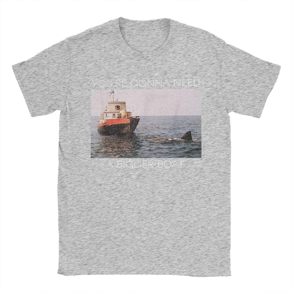 Men Jaws You're Gonna Need A Bigger Boat  T Shirts Screen Grab 100% Cotton Merch Casual Short Sleeve O Neck Tees Unique T-Shirts
