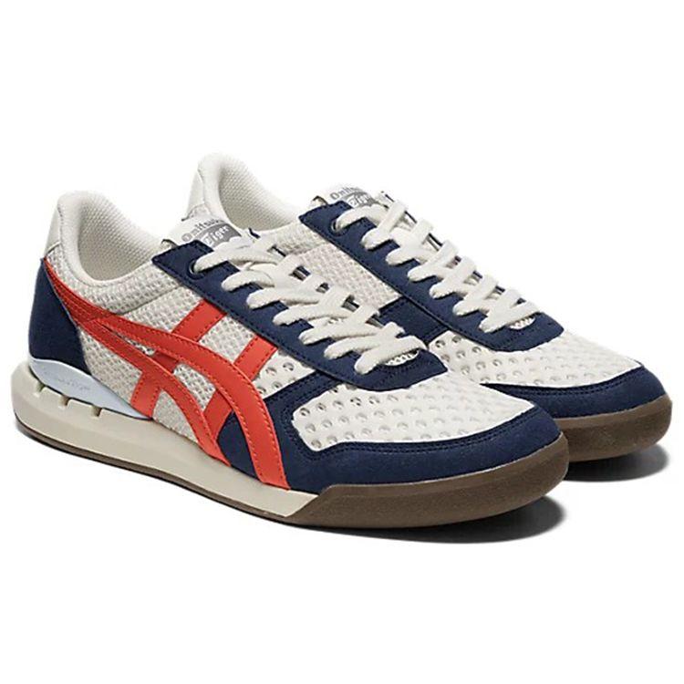 Onitsuka Tiger Ultimate 81 Ex Fabric Durable Breathable Low Top Lifestyle Sneakers Unisex sneakers White Blue 1183B720-100