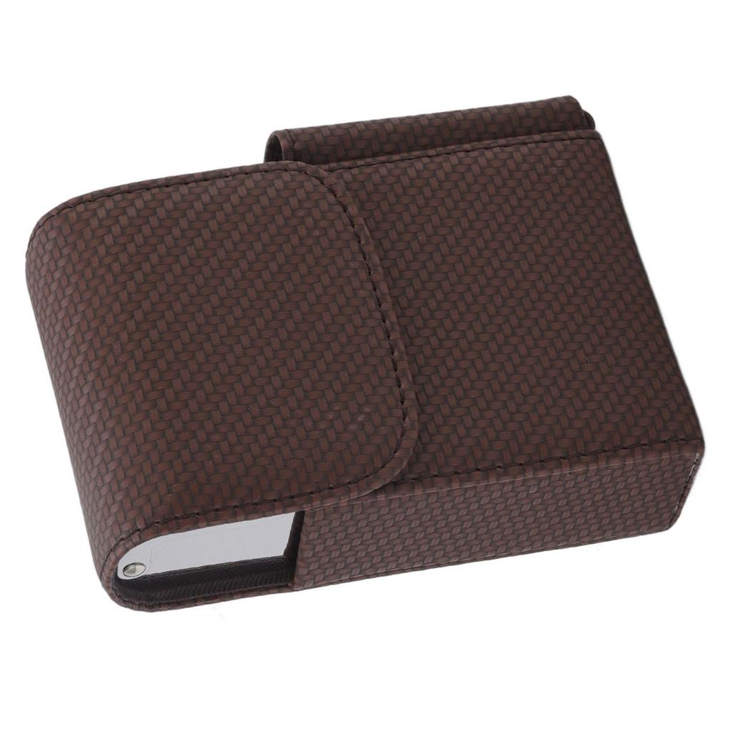 PU Leather Cigarette Box Woven Pattern Cigarette and Lighter Holder Multifunctional 20 Pieces Cigarette Case