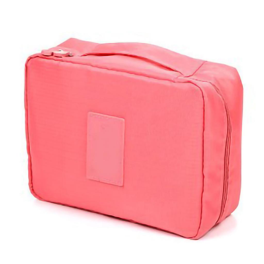 Makeup Cosmetic Storage Bag Oxford Fabric Handle Zipper Closure Toiletry Products Travel Pouch