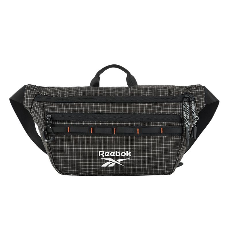Reebok Fabric Shoulder Bag, Crossbody Bag, Sling Bag, Fanny Pack Regular Unisex Black/Green RB240053M