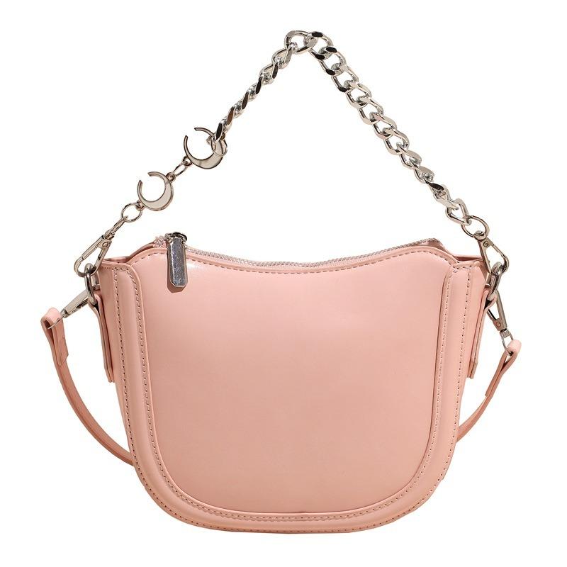 Fashion casual solid color chain dumpling bag spring trend messenger bag women's new armpit single shoulder messenger bag