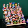 2-7 Katlı Akrilik Ahşap Bebek Teşhir Kozmetik Parfüm Düzenleyici Kutusu Cupcake Standı Vitrin Mini Figür Oyuncak Model Depolama Rafı