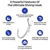 10pcs Live Shrimp Hook Luminous Bait Holder Set rbon Steel Fishing Hooks Barbed Baitholder Heavy Duty Metal Barbed Fishhook