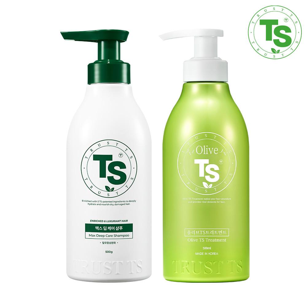 TS Max Deep Care Shampoo 500g + TS Olive Treatment 500ml