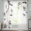 Tylové závěsy Vážka Větve Vzor Chlapci a dívky Ložnice Průsvitná závěsná záclona Obývací pokoj Kuchyň Gázová záclona