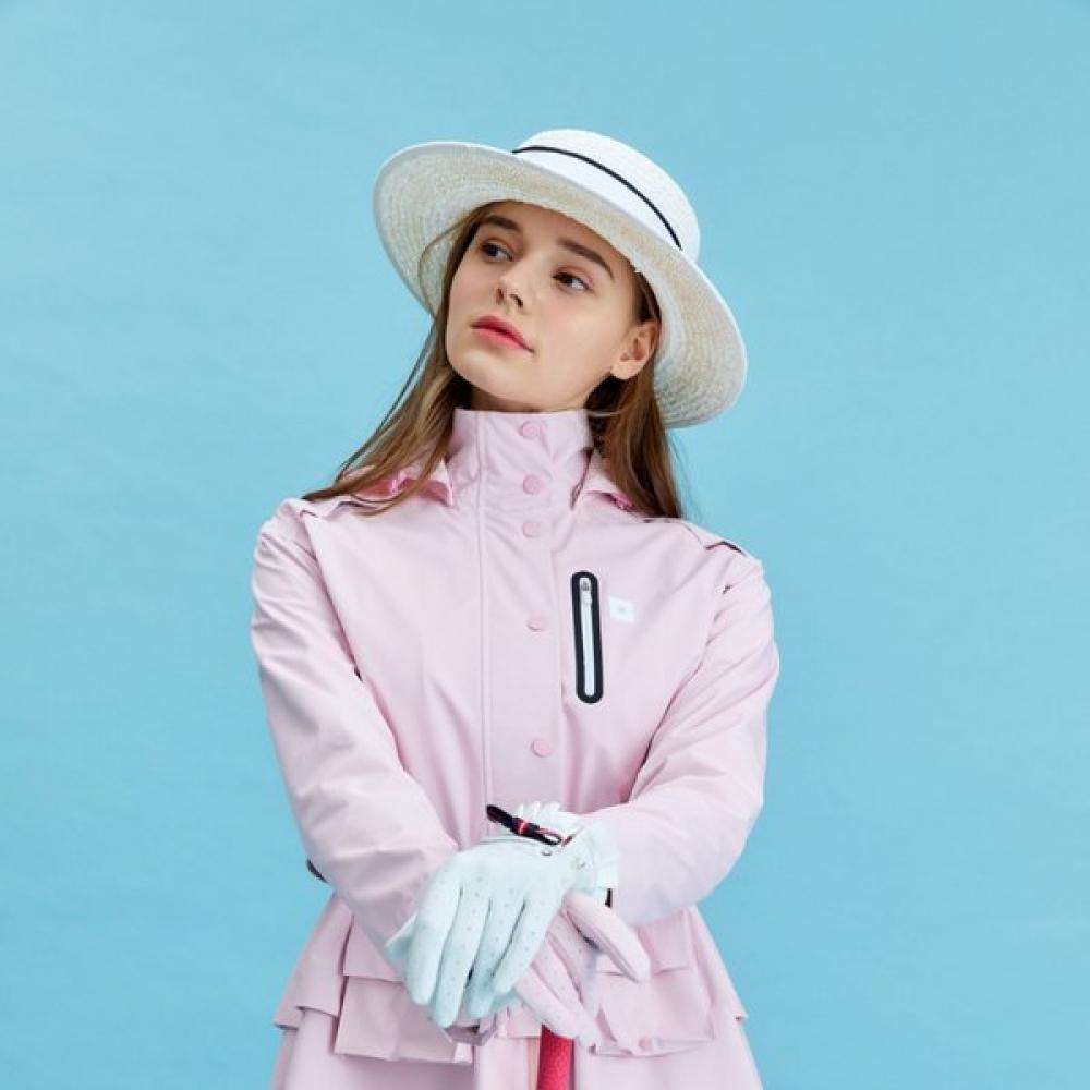 ONOFF Women S Long Raincoat 3 Layer Of1803la Pink