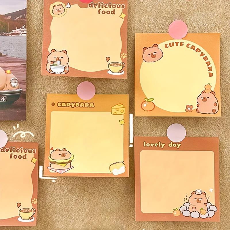 Kapibala Sticky Notes Capybara Can Tear Sticky Notes Paper Office Message Paper Creative Hand Account Foundation Material