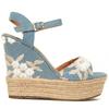 Alpargata De Cuña Para Mujer. Montevita Flowercu 104984