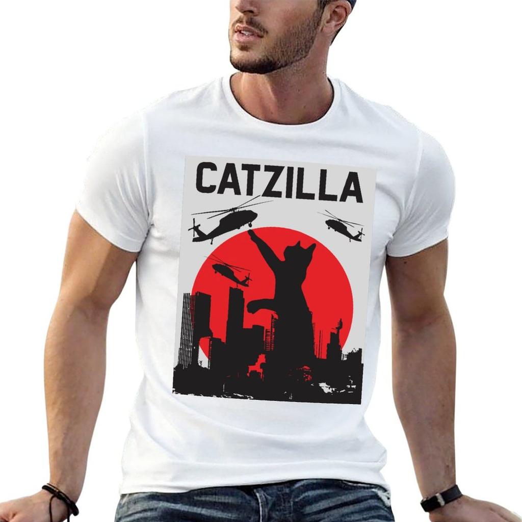 CATZILLA T-Shirt Man T Shirt Designer T Shirts Designer Man T Shirt Summer T-shirt