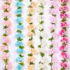 Artificial Rose Vine Ceiling Decor with Rattan for Living Room and AC Pipe Cover