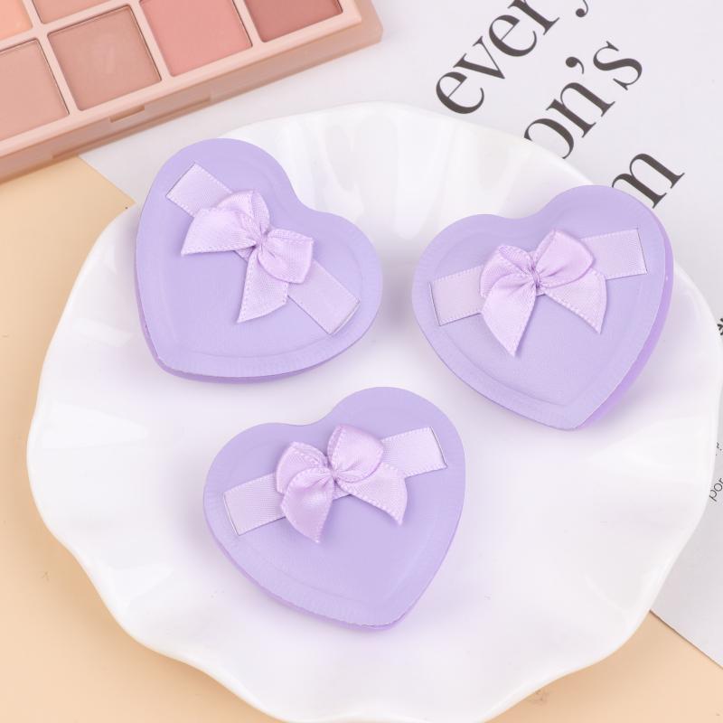 1Pcs Cotton Candy Air Cushion Powder Puff Heart Bow Makeup Powder Puffs That Can Be Used In Both Dry And Wet Combinations