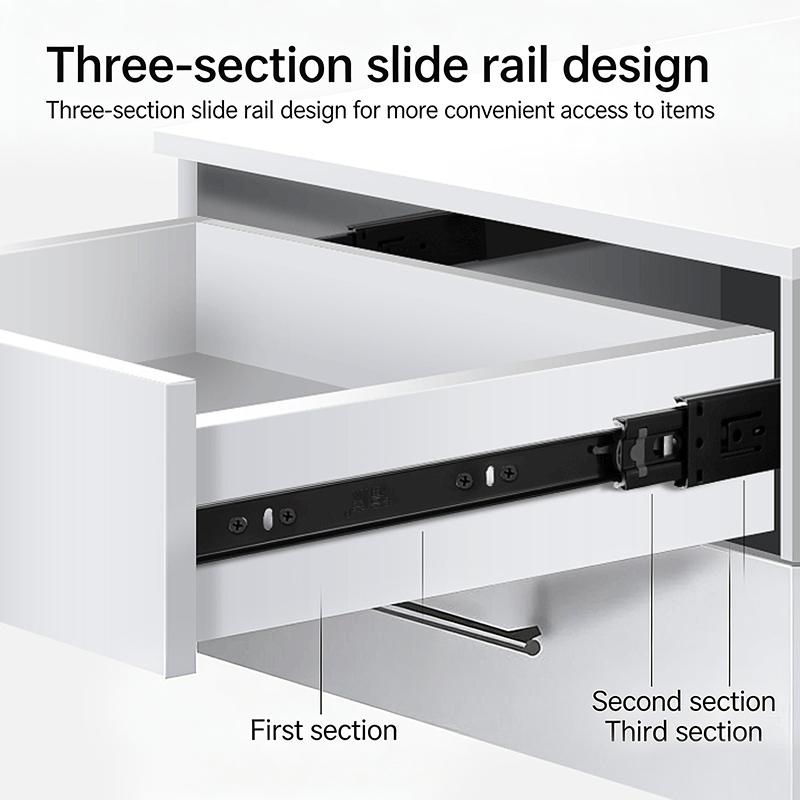 Heavy Duty Drawer Guide Full Extension Ball Bearing Slides Per Pair Buffer And Silent Wardrobe Furniture Hardware Accessories