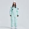 24pcs One-Piece Ski Suit Set Solid Color Unisex Outdoor Snowboard Windproof Waterproof Warm Thick Gear
