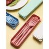 1pcs Knife, fork, spoon and chopsticks plastic tableware set, reusable, suitable for picnics, camping, and student supplies