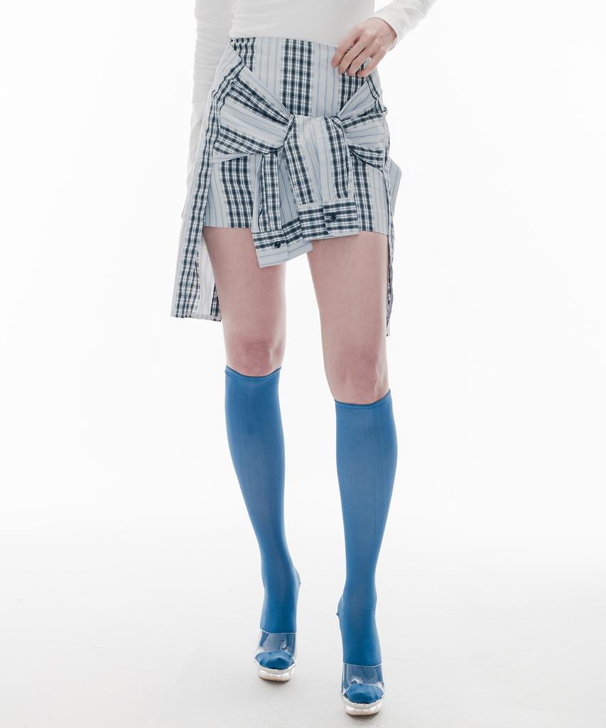 HIGH SCHOOL DISCO Shirt Layered Skirt_Sky Blue