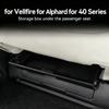 TPE Storage Box Under Passenger Seat For  FOR TOYOTA For Alphard For 40 Series 2025-2026 Waterproof